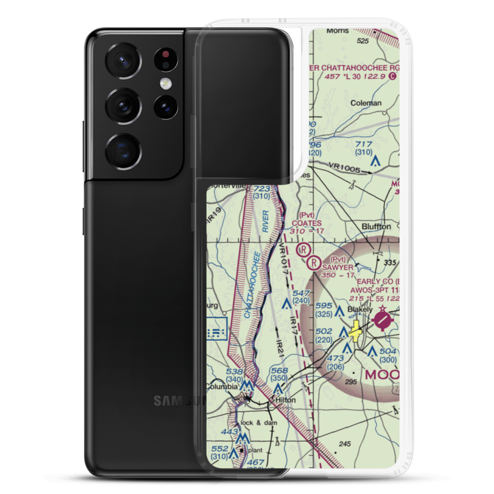 Coates Airport (79GA) VFR Sectional Samsung Case Samsung Galaxy S21 Ultra model shown