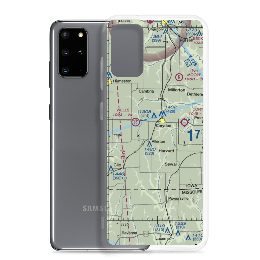Cobb Farm Airport (IA76) VFR Sectional Samsung Case Samsung Galaxy S20 Plus model shown