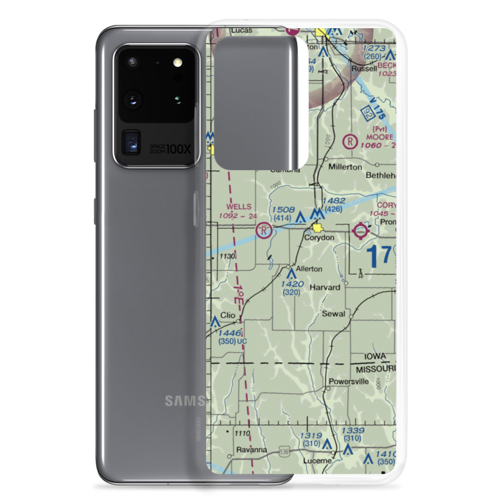 Cobb Farm Airport (IA76) VFR Sectional Samsung Case Samsung Galaxy S20 Ultra model shown