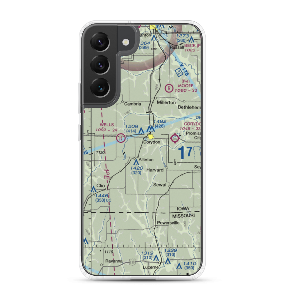 Cobb Farm Airport (IA76) VFR Sectional Samsung Case Samsung Galaxy S22 Plus model shown