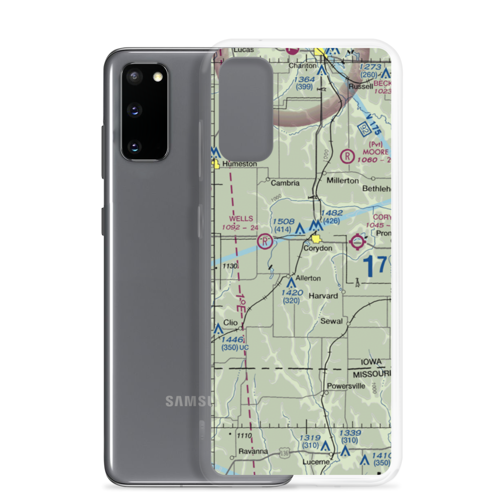Cobb Farm Airport (IA76) VFR Sectional Samsung Case Samsung Galaxy S20 model shown