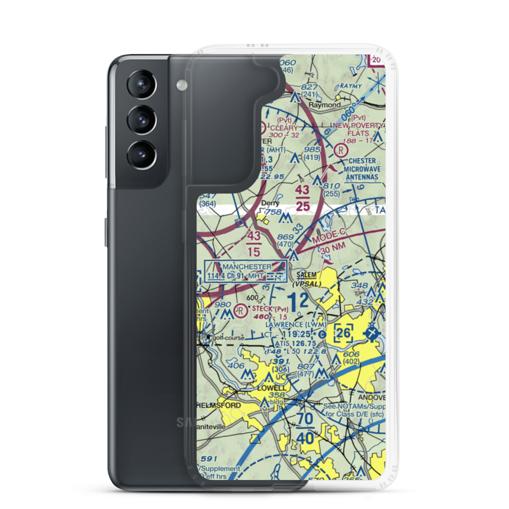 Cobbetts Pond Seaplane Base (35NH) VFR Sectional Samsung Case Samsung Galaxy S21 model shown