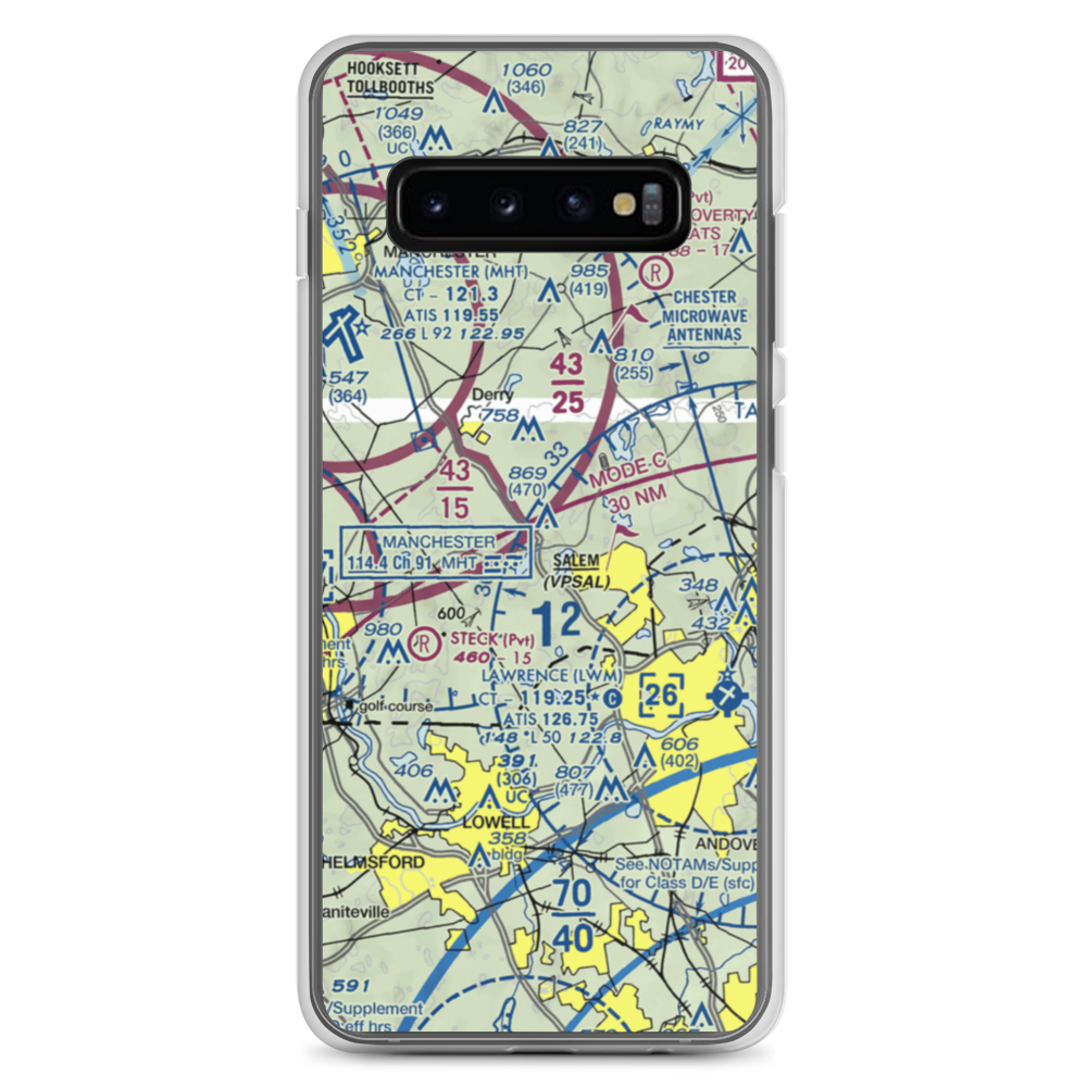 Cobbetts Pond Seaplane Base (35NH) VFR Sectional Samsung Case Samsung Galaxy S10+ model shown