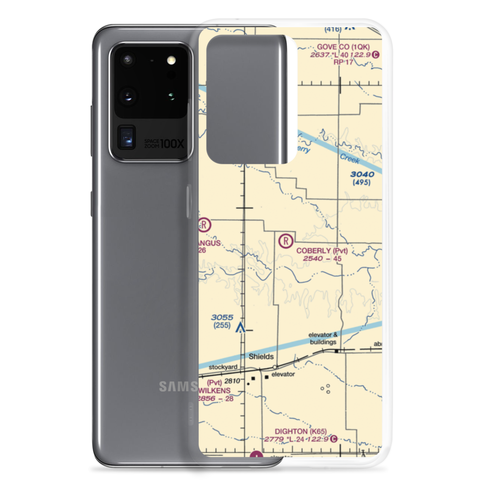 Coberly Airport (86KS) VFR Sectional Samsung Case Samsung Galaxy S20 Ultra model shown