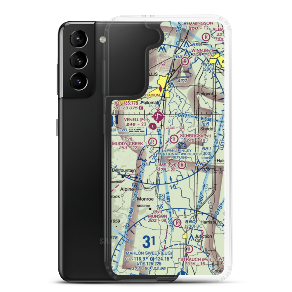 Coca Cola Airport (OG49) VFR Sectional Samsung Case Samsung Galaxy S21 Plus model shown