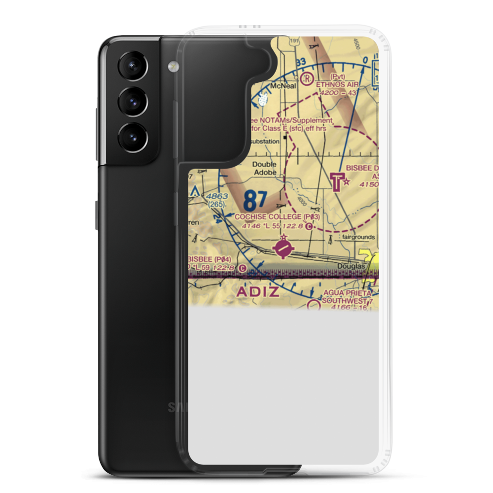 Cochise College Airport (P03) VFR Sectional Samsung Case Samsung Galaxy S21 Plus model shown