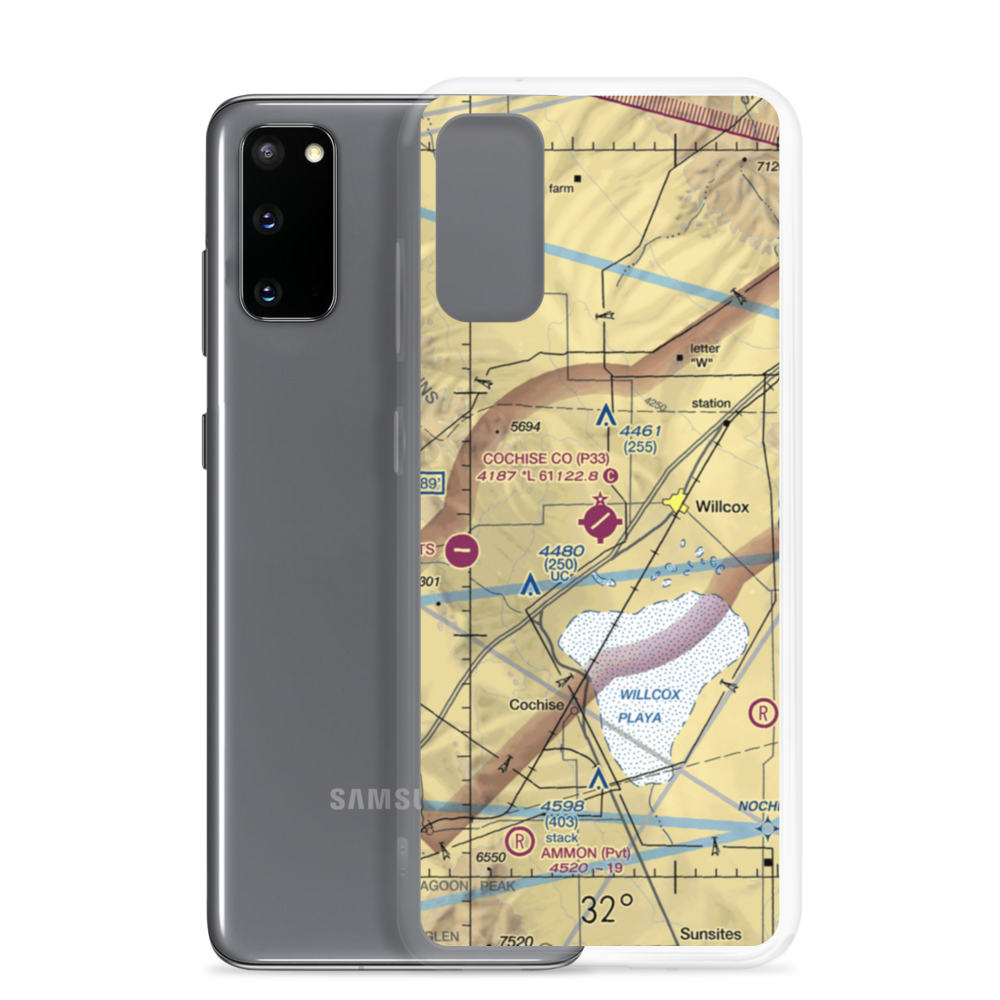 Cochise County Airport (P33) VFR Sectional Samsung Case Samsung Galaxy S20 model shown