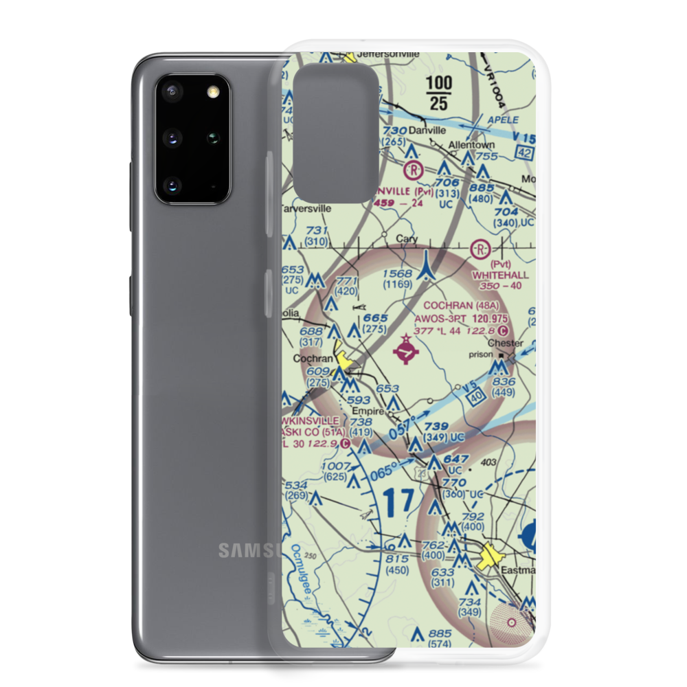 Cochran Airport (48A) VFR Sectional Samsung Case Samsung Galaxy S20 Plus model shown