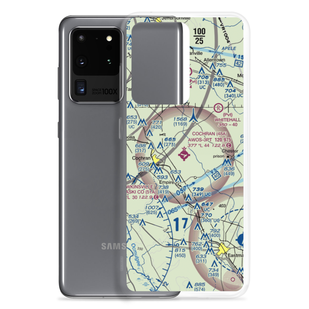Cochran Airport (48A) VFR Sectional Samsung Case Samsung Galaxy S20 Ultra model shown