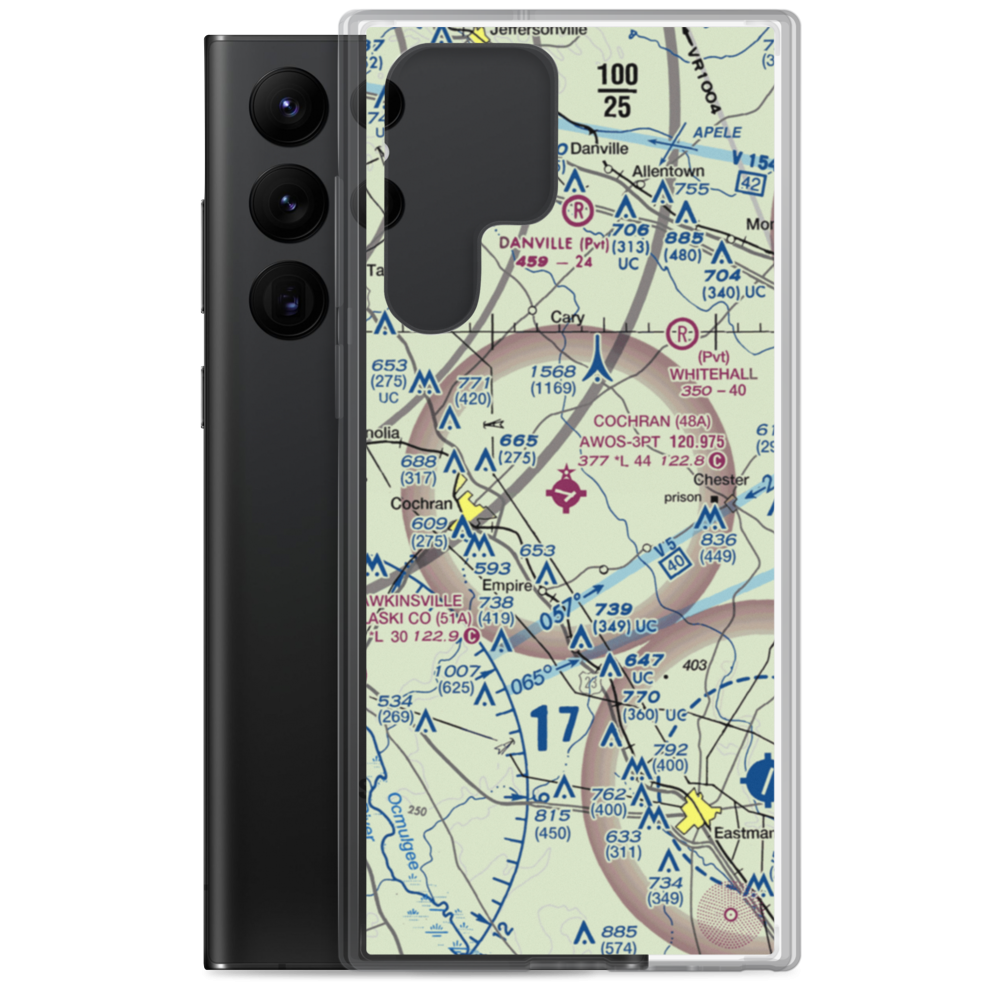 Cochran Airport (48A) VFR Sectional Samsung Case Samsung Galaxy S22 Ultra model shown