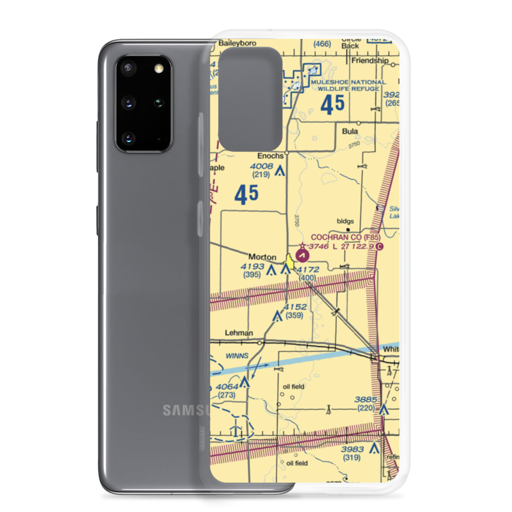 Cochran County Airport (F85) VFR Sectional Samsung Case Samsung Galaxy S20 Plus model shown