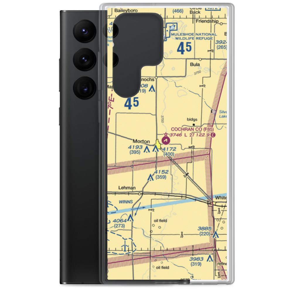 Cochran County Airport (F85) VFR Sectional Samsung Case Samsung Galaxy S22 Ultra model shown