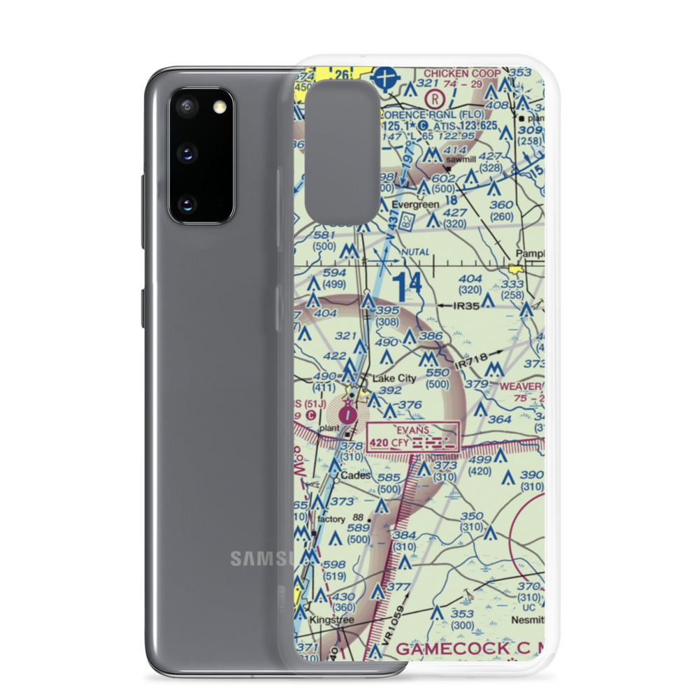 Cockfield Aerodrome (SC60) VFR Sectional Samsung Case Samsung Galaxy S20 model shown