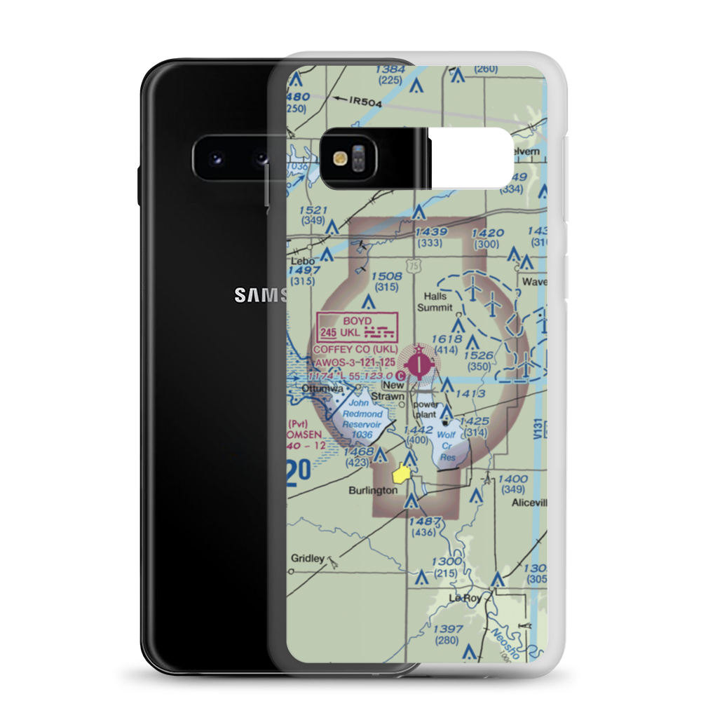 Coffey County Airport (UKL) VFR Sectional Samsung Case Samsung Galaxy S10 model shown