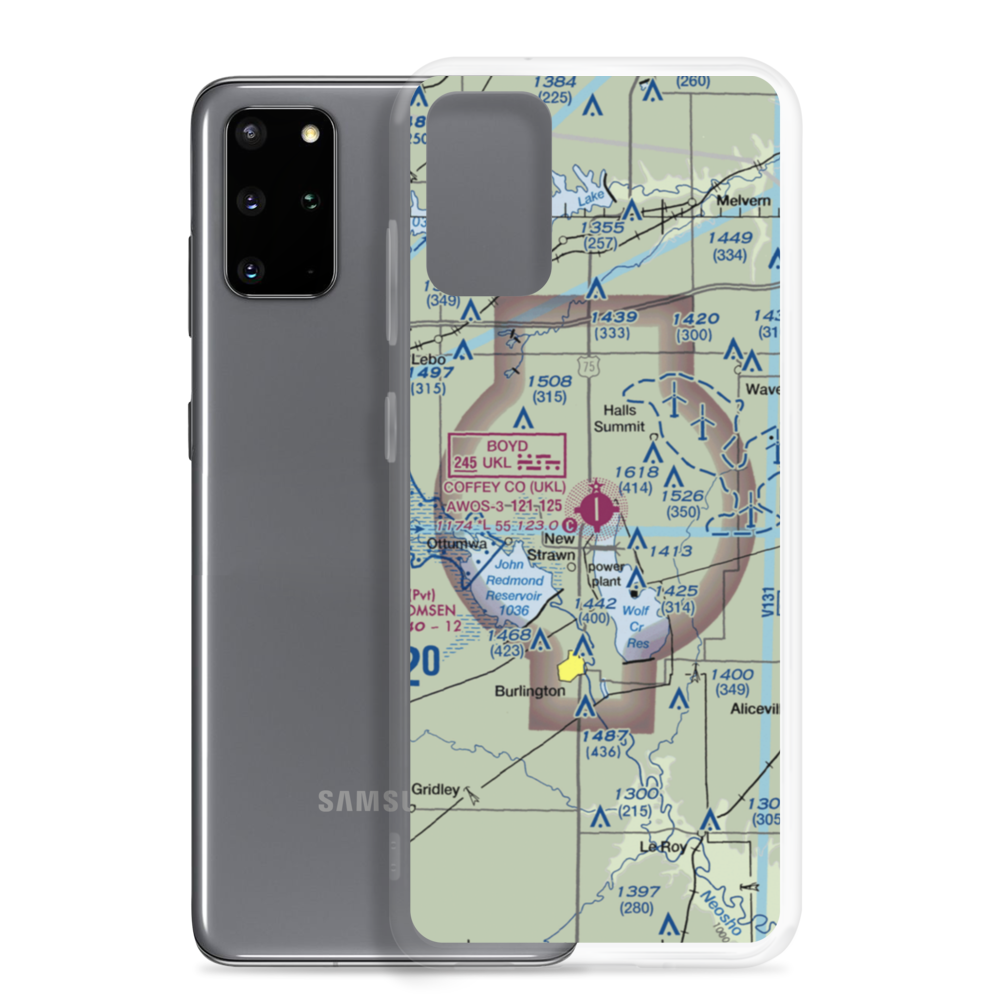 Coffey County Airport (UKL) VFR Sectional Samsung Case Samsung Galaxy S20 Plus model shown