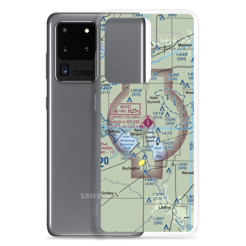 Coffey County Airport (UKL) VFR Sectional Samsung Case Samsung Galaxy S20 Ultra model shown