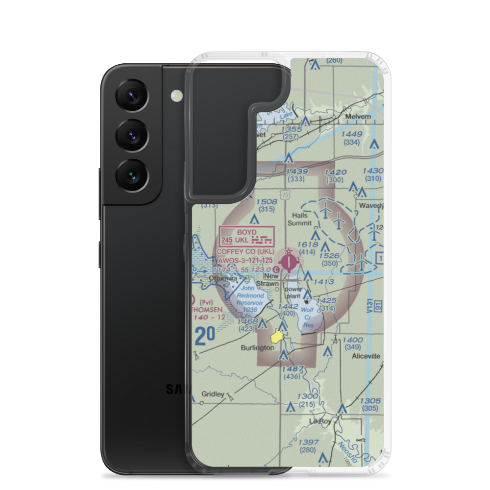 Coffey County Airport (UKL) VFR Sectional Samsung Case Samsung Galaxy S22 model shown