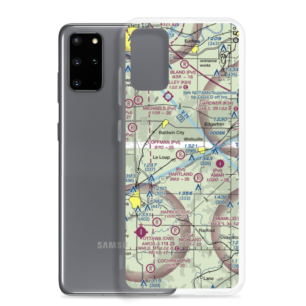 Coffman Airport (09KS) VFR Sectional Samsung Case Samsung Galaxy S20 Plus model shown