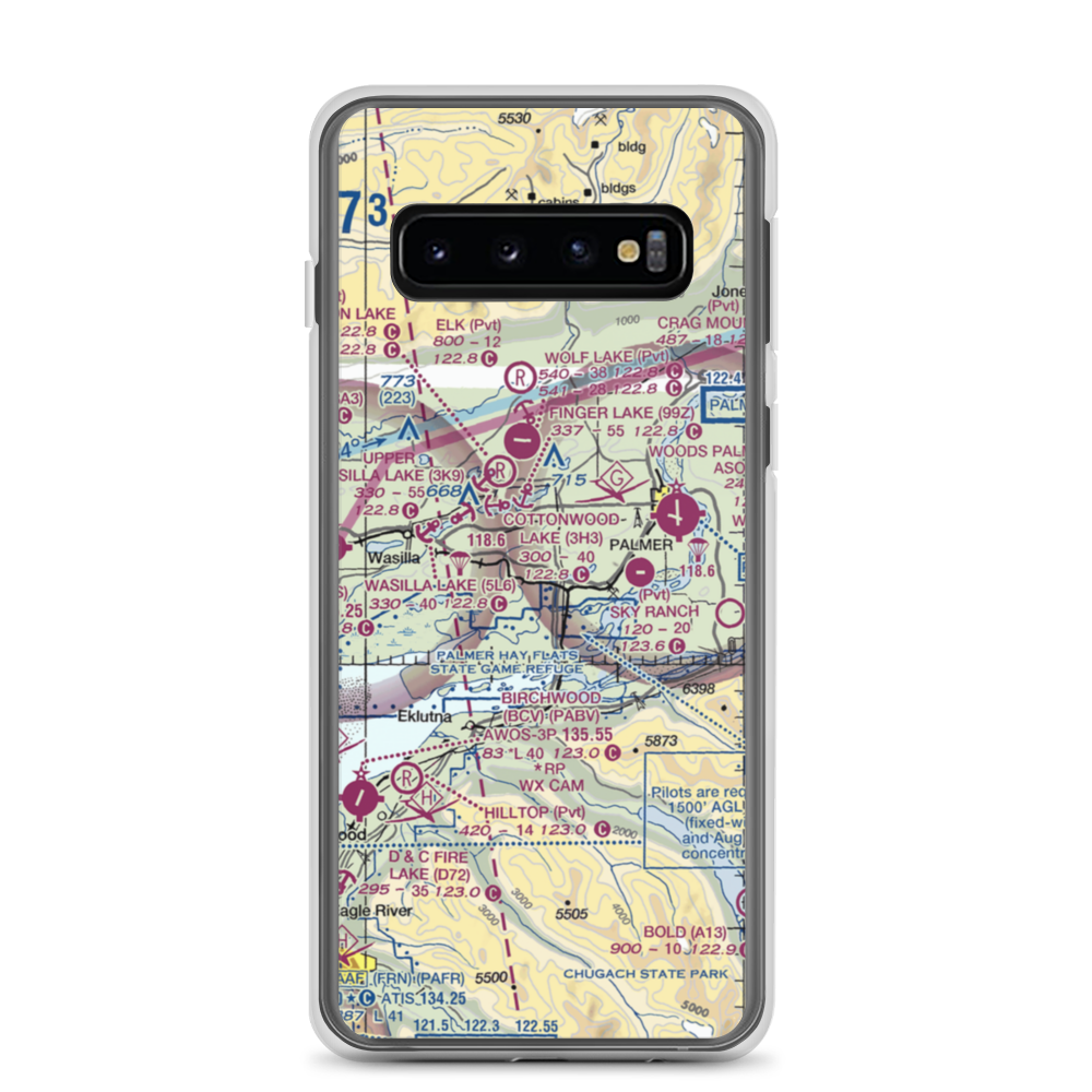 Colberg Airport (5AK6) VFR Sectional Samsung Case Samsung Galaxy S10 model shown