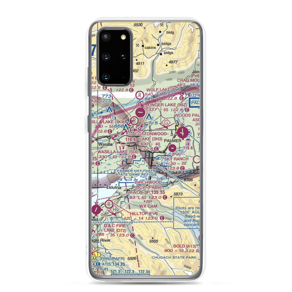Colberg Airport (5AK6) VFR Sectional Samsung Case Samsung Galaxy S20 Plus model shown