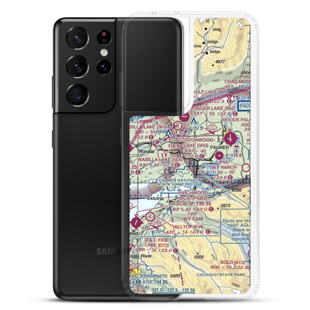 Colberg Airport (5AK6) VFR Sectional Samsung Case Samsung Galaxy S21 Ultra model shown