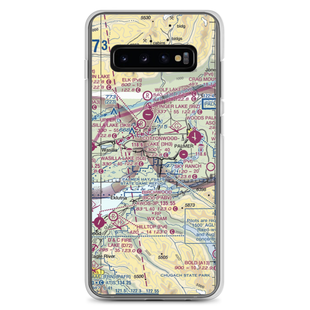 Colberg Airport (5AK6) VFR Sectional Samsung Case Samsung Galaxy S10+ model shown