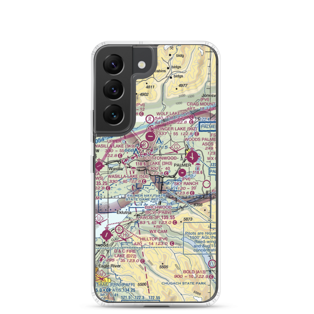 Colberg Airport (5AK6) VFR Sectional Samsung Case Samsung Galaxy S22 model shown