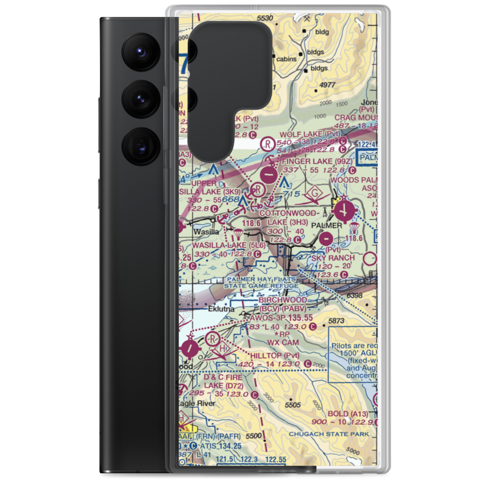 Colberg Airport (5AK6) VFR Sectional Samsung Case Samsung Galaxy S22 Ultra model shown