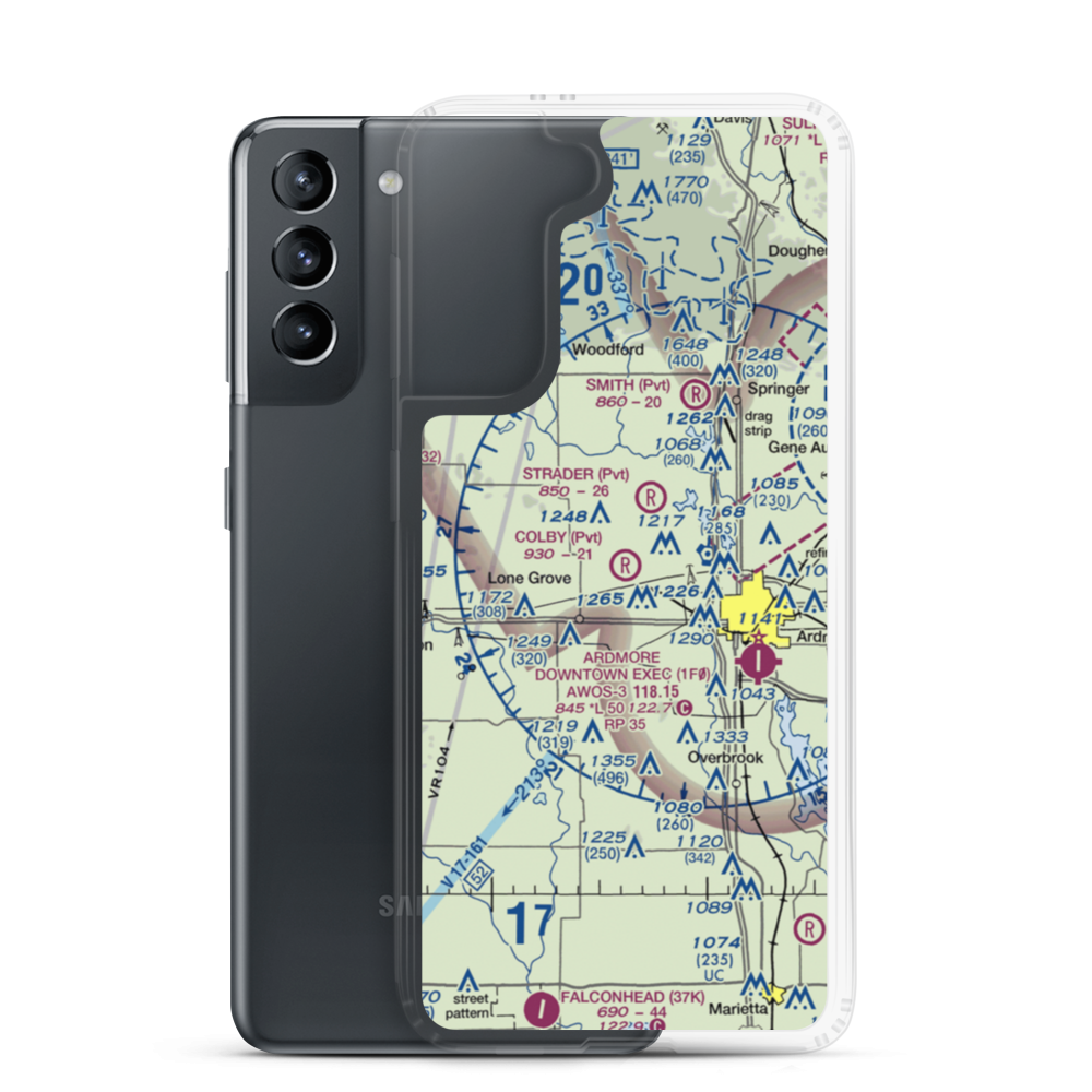 Colby Field (OK24) VFR Sectional Samsung Case Samsung Galaxy S21 model shown