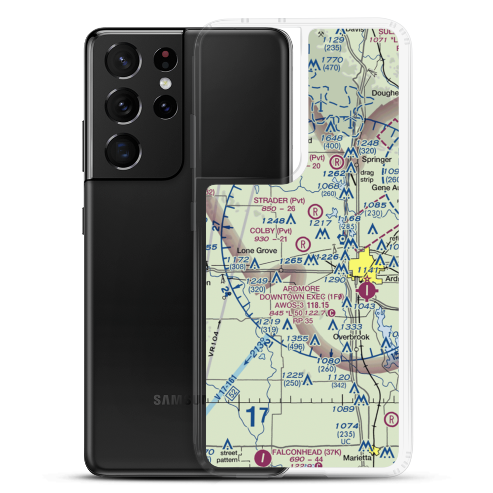 Colby Field (OK24) VFR Sectional Samsung Case Samsung Galaxy S21 Ultra model shown
