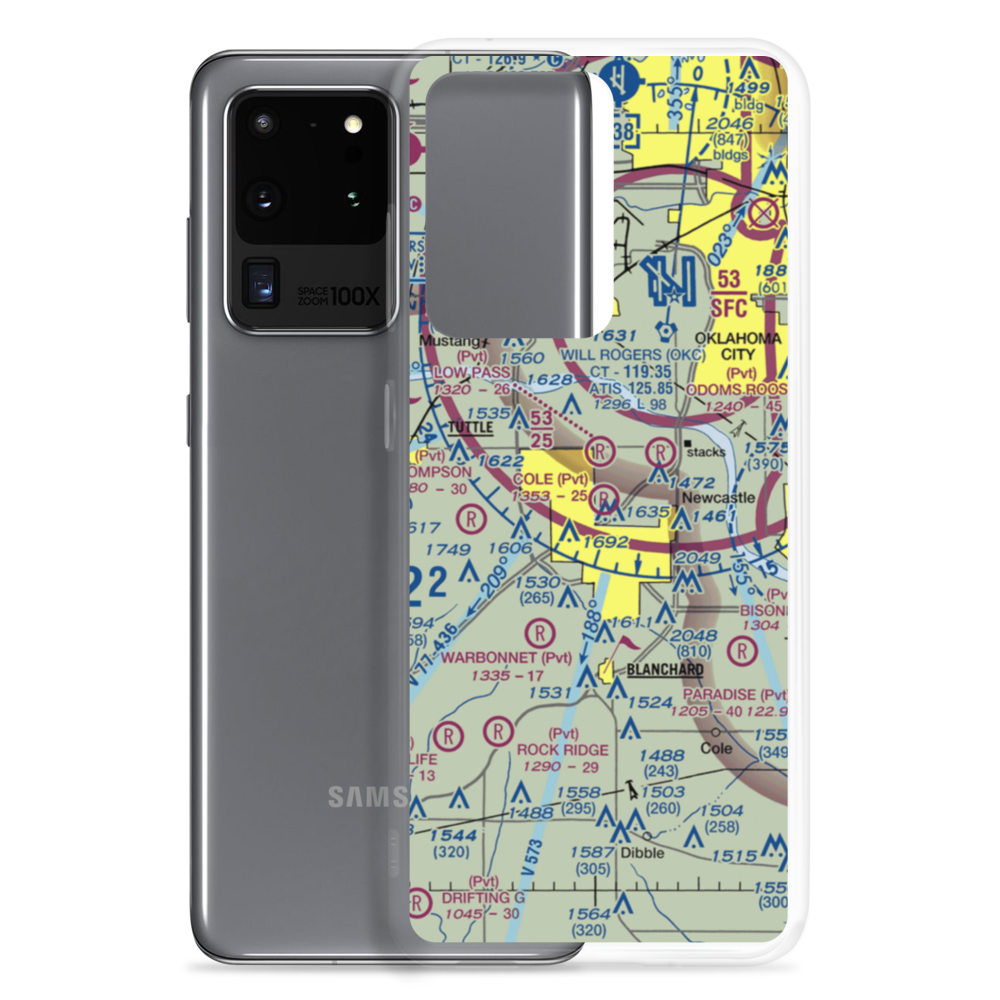 Cole Landing Area Airport (2OK7) VFR Sectional Samsung Case Samsung Galaxy S20 Ultra model shown