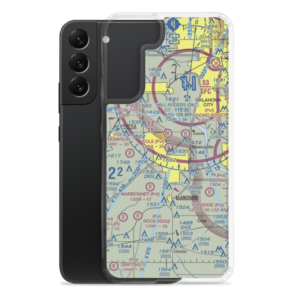 Cole Landing Area Airport (2OK7) VFR Sectional Samsung Case Samsung Galaxy S22 Plus model shown