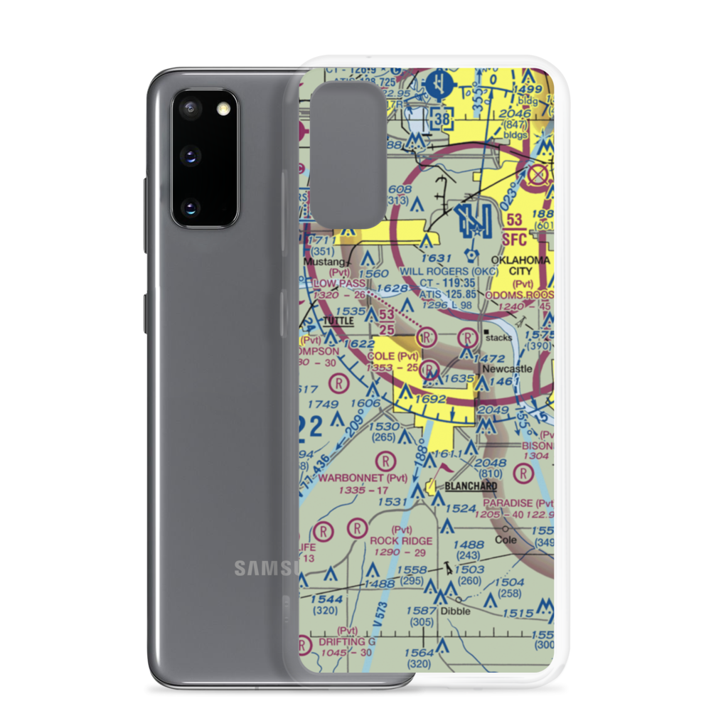 Cole Landing Area Airport (2OK7) VFR Sectional Samsung Case Samsung Galaxy S20 model shown