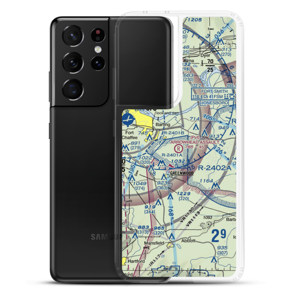 Cole Landing Zone Airport (NX01) VFR Sectional Samsung Case Samsung Galaxy S21 Ultra model shown