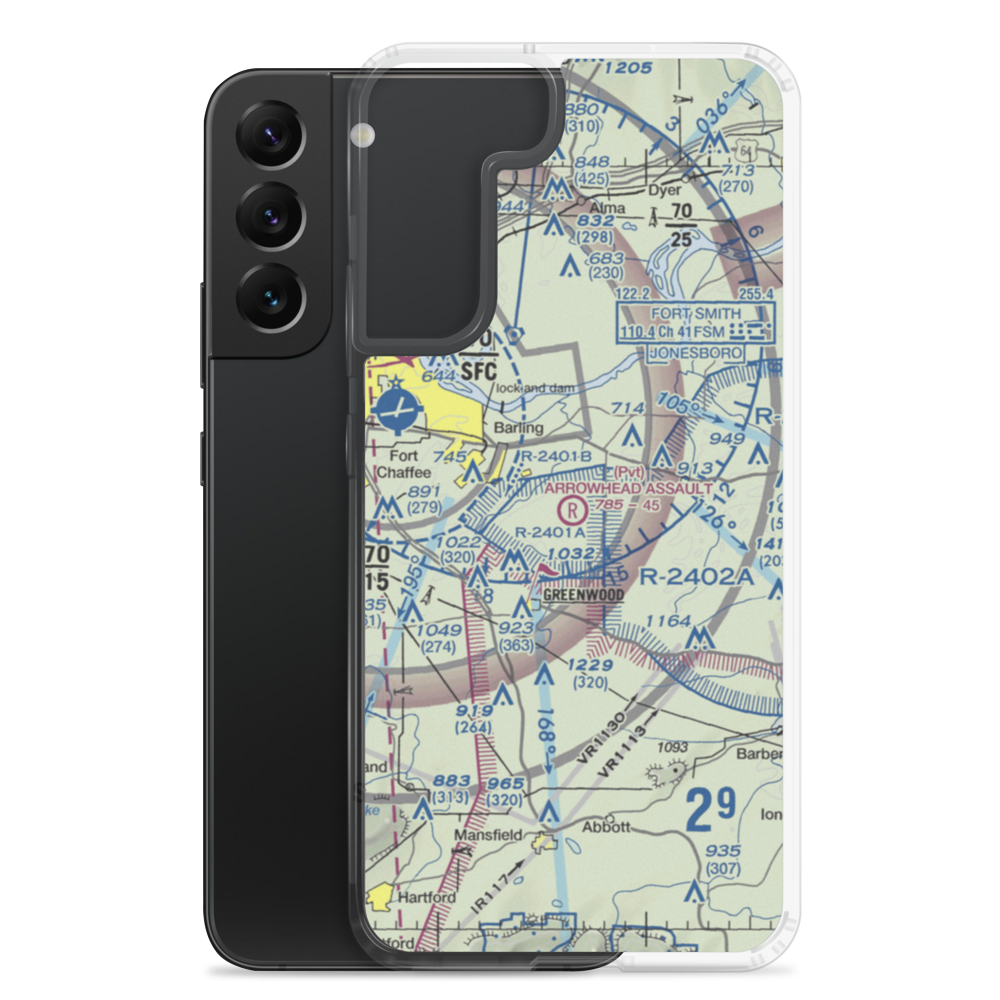 Cole Landing Zone Airport (NX01) VFR Sectional Samsung Case Samsung Galaxy S22 Plus model shown