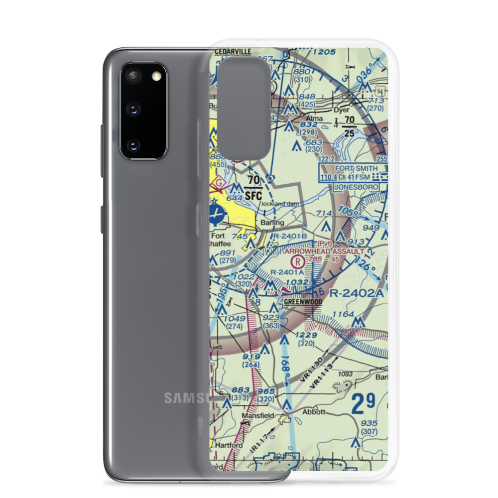 Cole Landing Zone Airport (NX01) VFR Sectional Samsung Case Samsung Galaxy S20 model shown