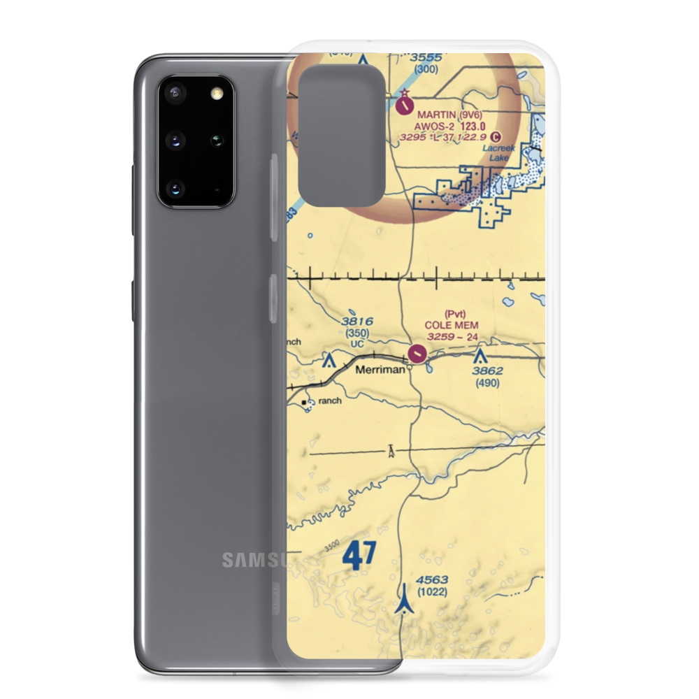 Cole Memorial Airport (57NE) VFR Sectional Samsung Case Samsung Galaxy S20 Plus model shown