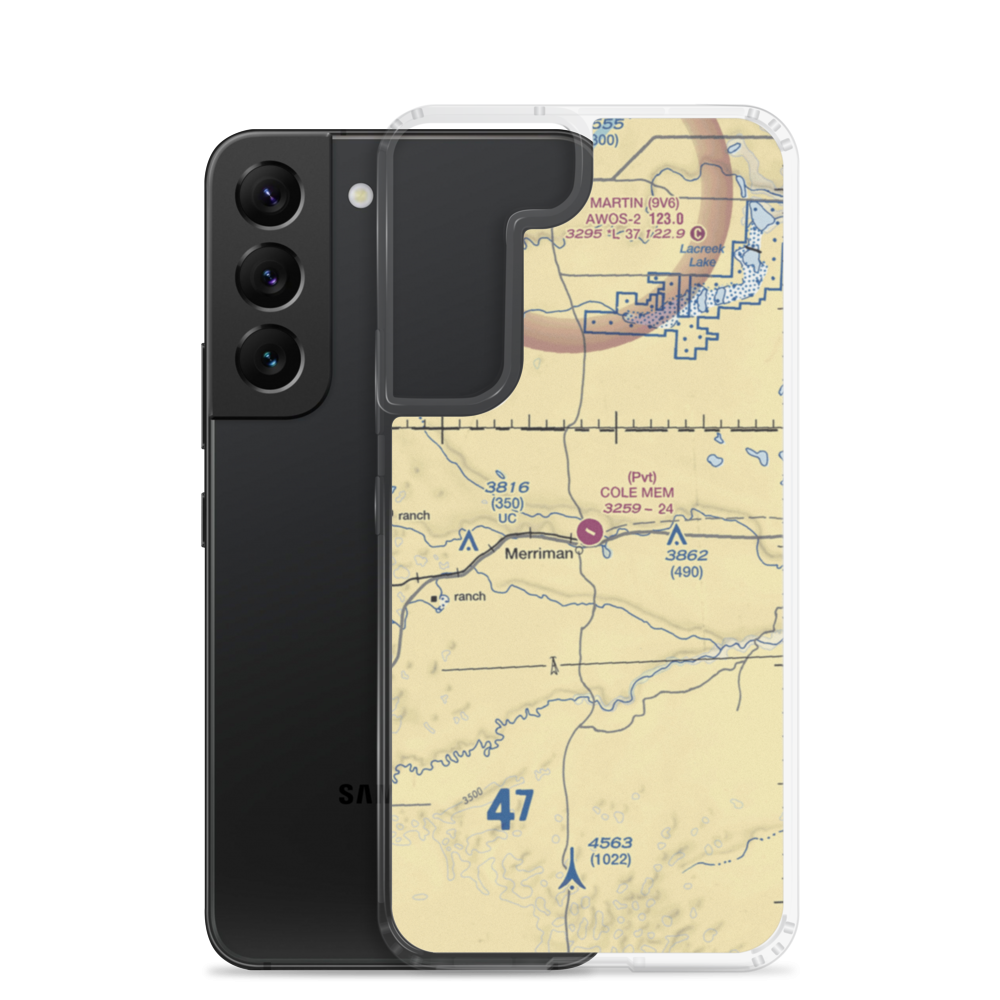 Cole Memorial Airport (57NE) VFR Sectional Samsung Case Samsung Galaxy S22 model shown