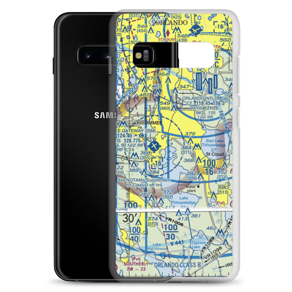 Cole's Seaplane Base (43FD) VFR Sectional Samsung Case Samsung Galaxy S10+ model shown