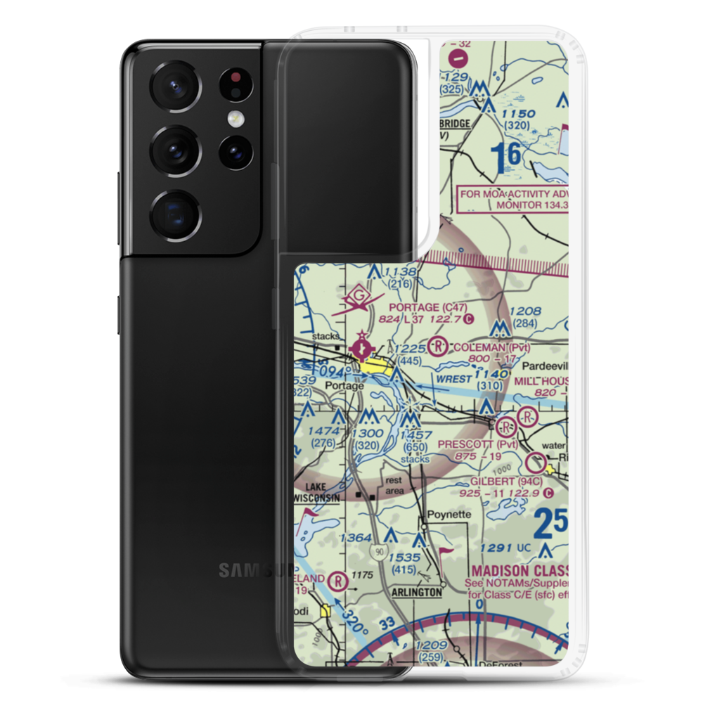 Coleman Airport (WS28) VFR Sectional Samsung Case Samsung Galaxy S21 Ultra model shown