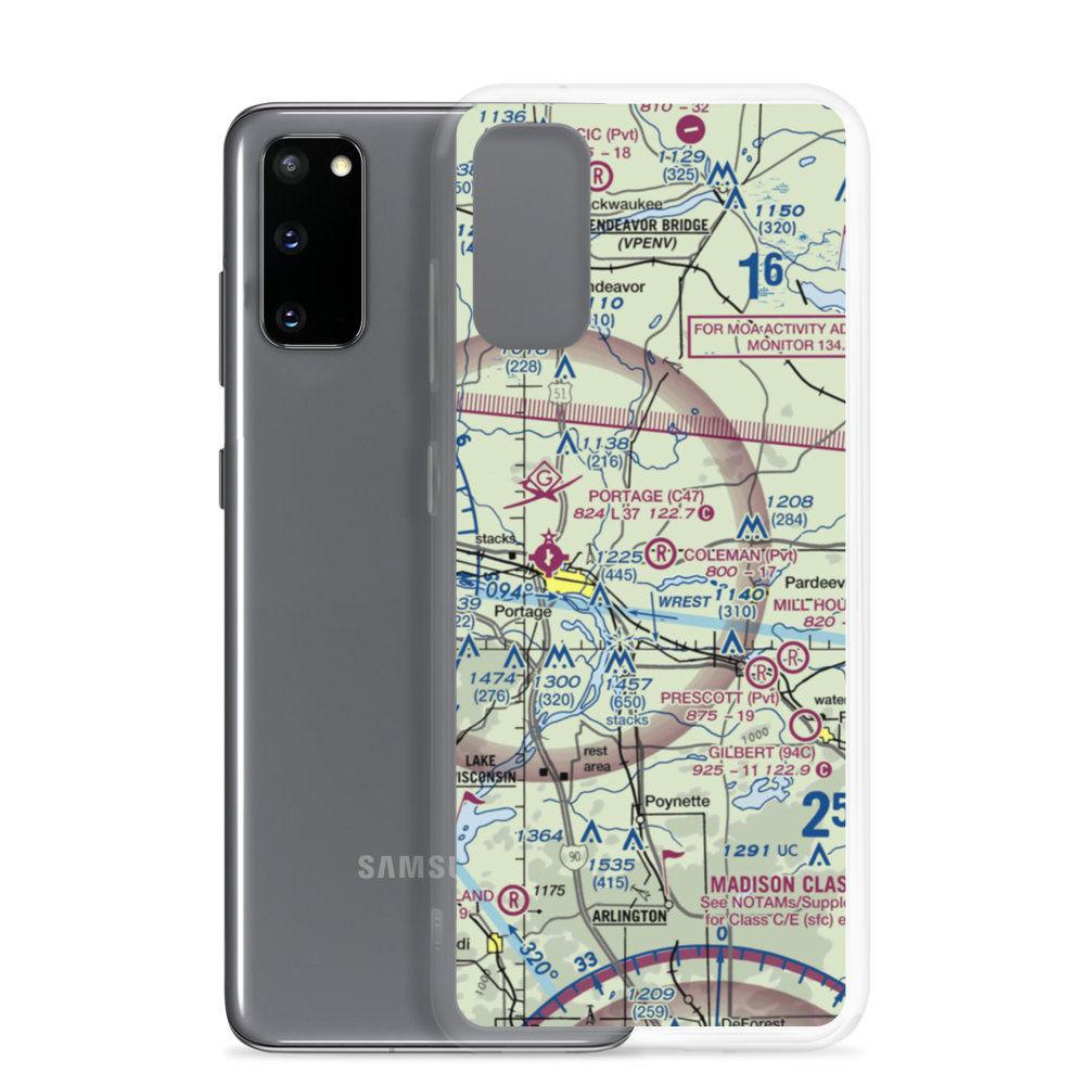 Coleman Airport (WS28) VFR Sectional Samsung Case Samsung Galaxy S20 model shown
