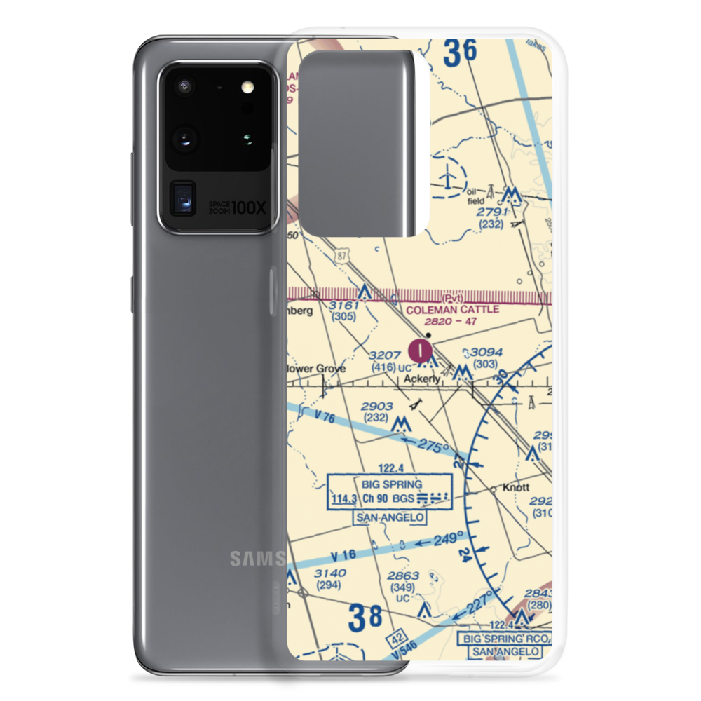 Coleman Cattle Company Nr 1 Airport (75TA) VFR Sectional Samsung Case Samsung Galaxy S20 Ultra model shown