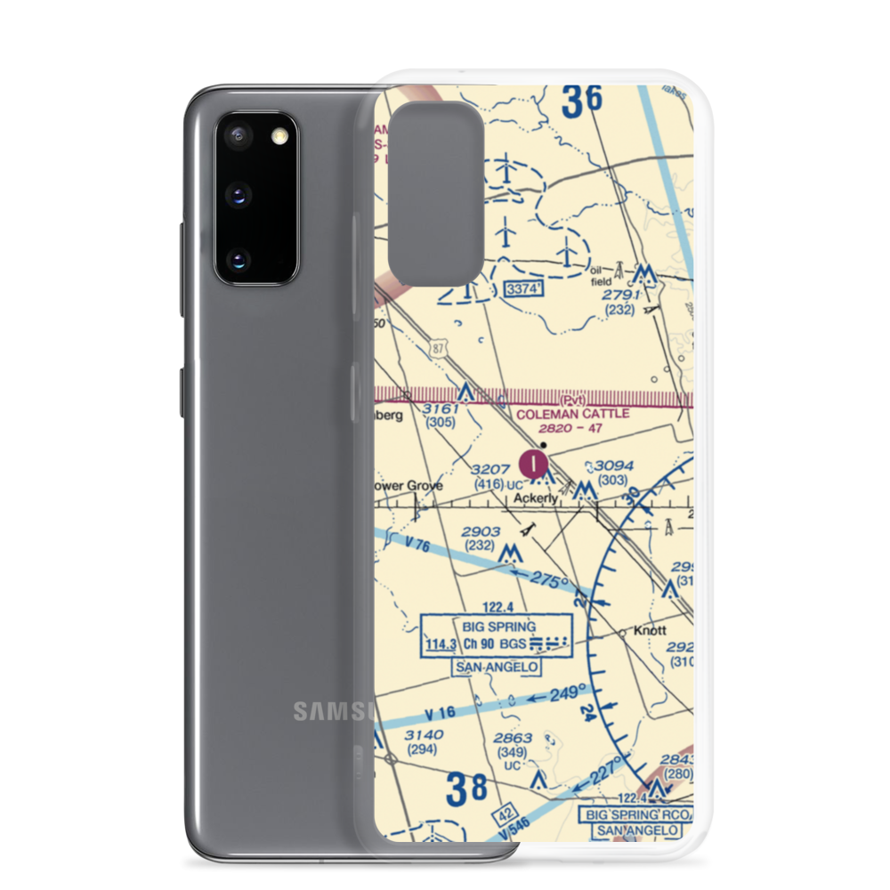 Coleman Cattle Company Nr 1 Airport (75TA) VFR Sectional Samsung Case Samsung Galaxy S20 model shown