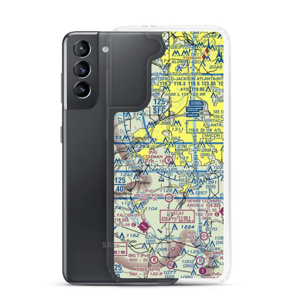 Coleman Field (GA95) VFR Sectional Samsung Case Samsung Galaxy S21 model shown