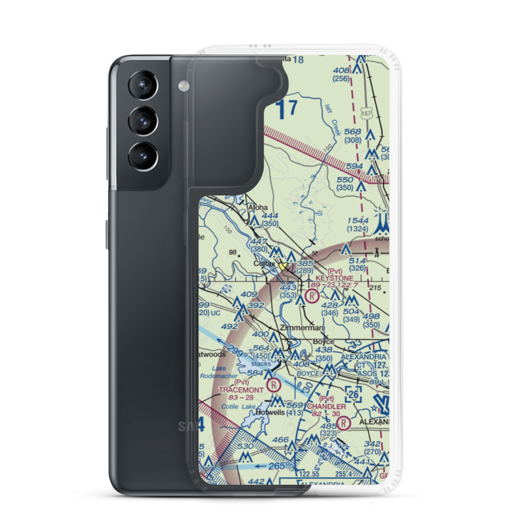 Colfax Airport (L40) VFR Sectional Samsung Case Samsung Galaxy S21 model shown
