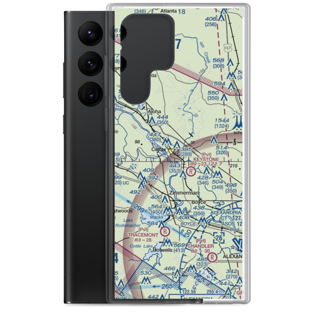Colfax Airport (L40) VFR Sectional Samsung Case Samsung Galaxy S22 Ultra model shown