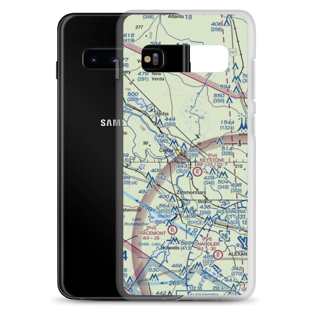 Colfax Airport (L40) VFR Sectional Samsung Case Samsung Galaxy S10+ model shown