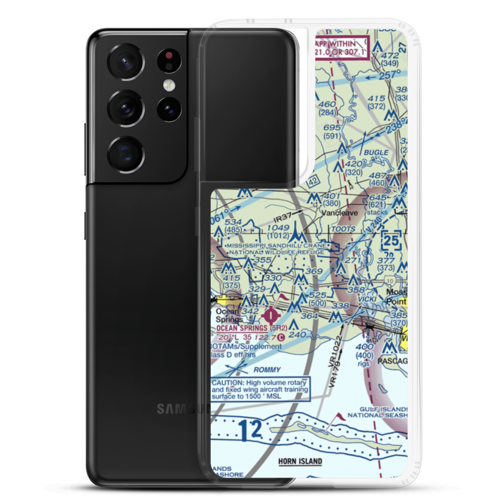 Colle Field (34MS) VFR Sectional Samsung Case Samsung Galaxy S21 Ultra model shown