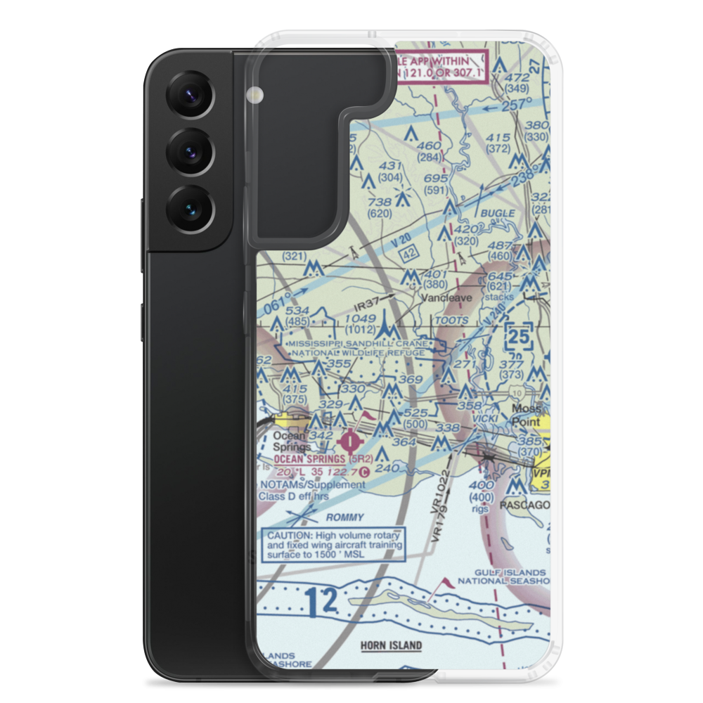 Colle Field (34MS) VFR Sectional Samsung Case Samsung Galaxy S22 Plus model shown