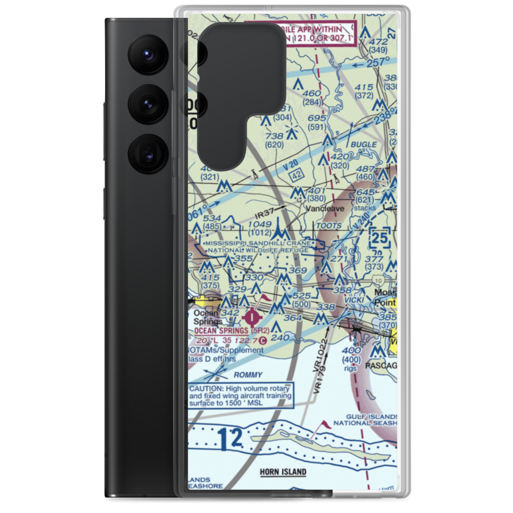 Colle Field (34MS) VFR Sectional Samsung Case Samsung Galaxy S22 Ultra model shown